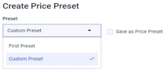 Dacast Promo Code - Create Price Custom Preset