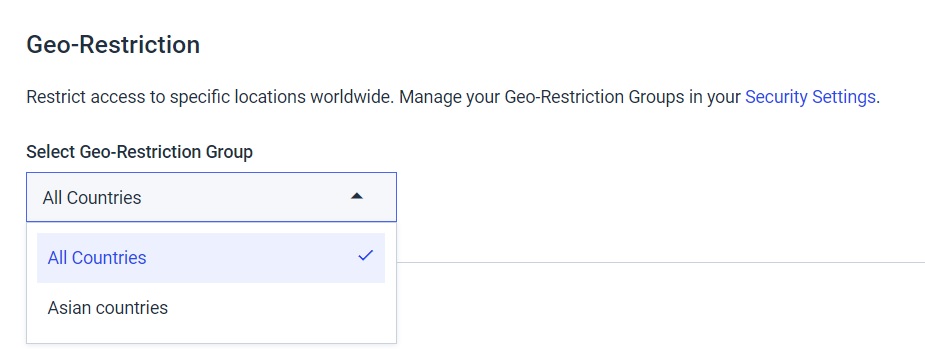 Dacast geo restriction - geo restriction all countries
