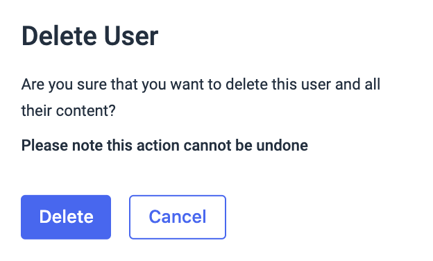 Delete User option 2 - MUA