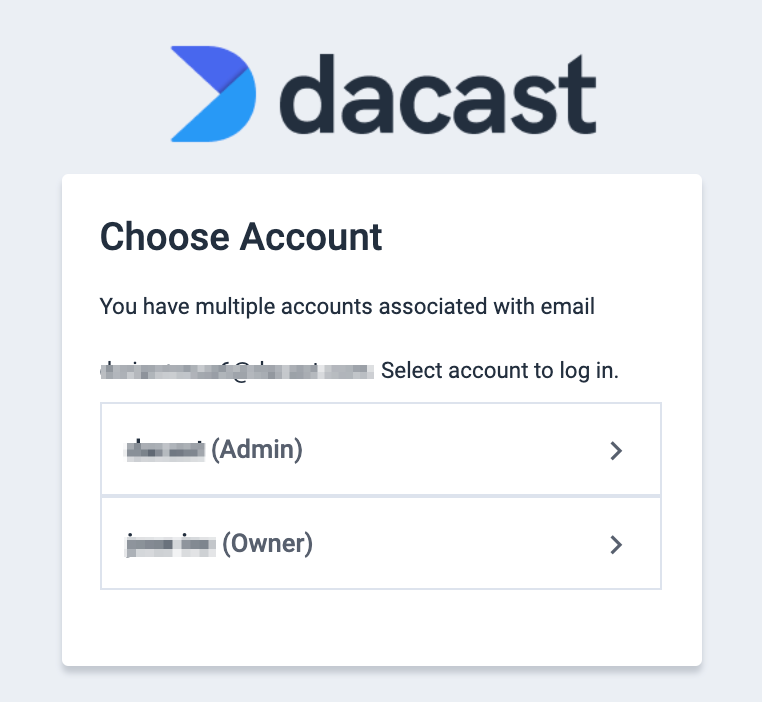 Multiple account
