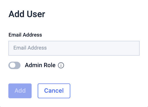 Add User Pop up