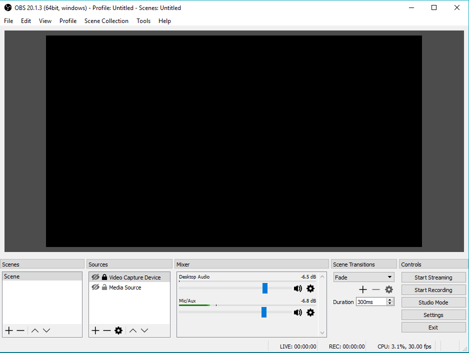 OBS Studio Software per lo streaming live