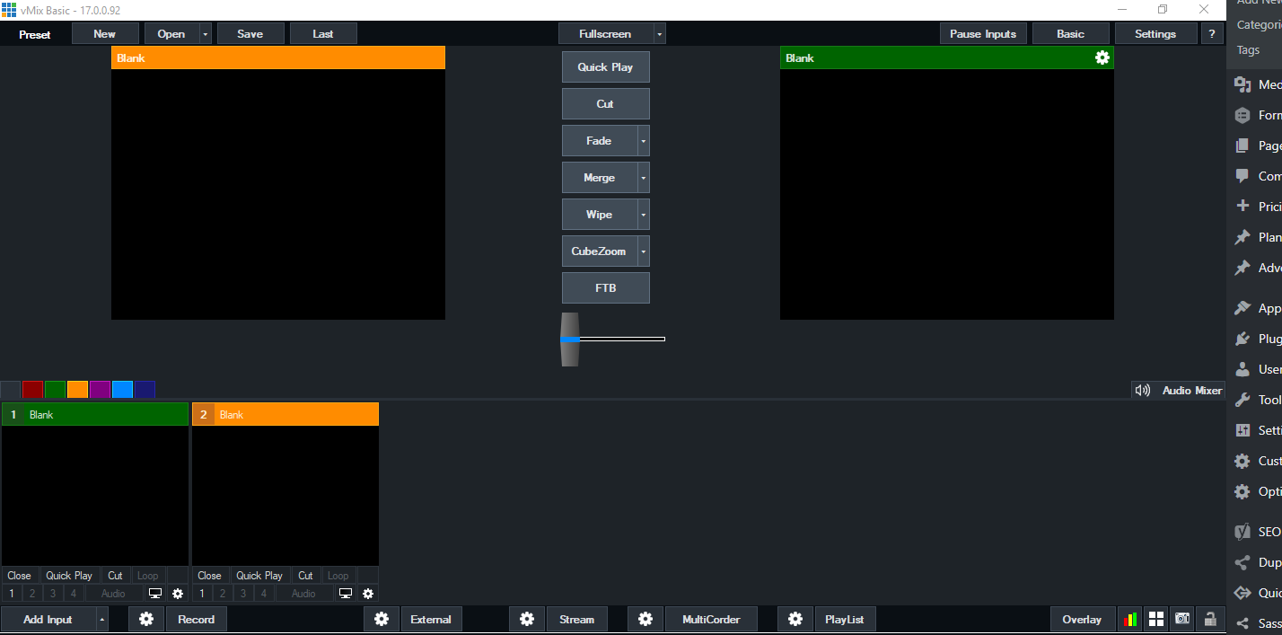 logiciel de diffusion en direct vmix