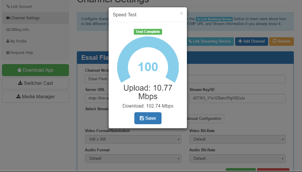 stream using Switcher Studio