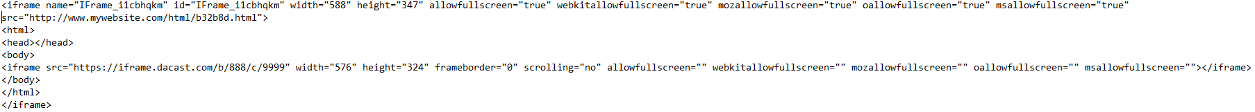 Js embed code full screen option