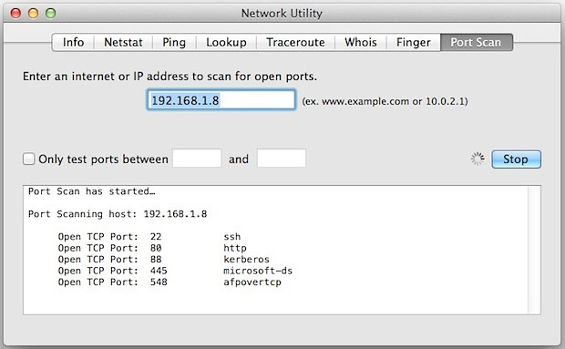 check open ports mac