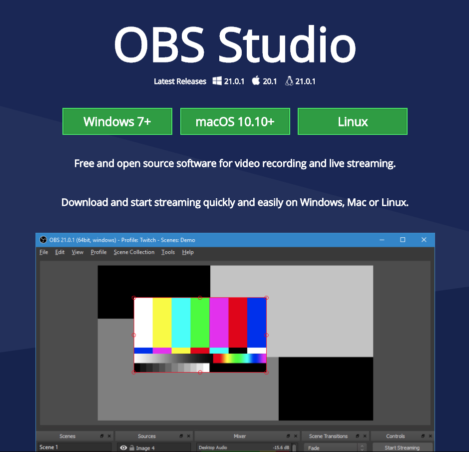 obs live streaming software