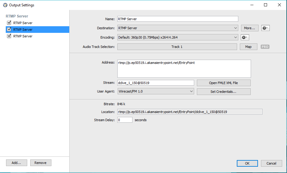 diffusion en continu multi-destinations