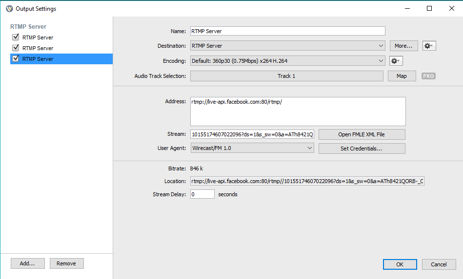 diffusion en continu multi-destinations