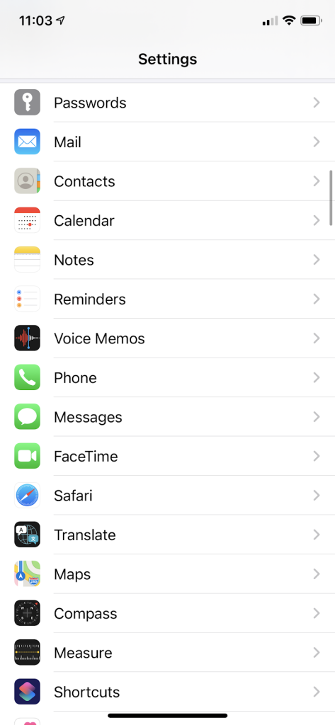 Cookie di terze parti Dacast su iPhone iOS 13 - Impostazioni Safari