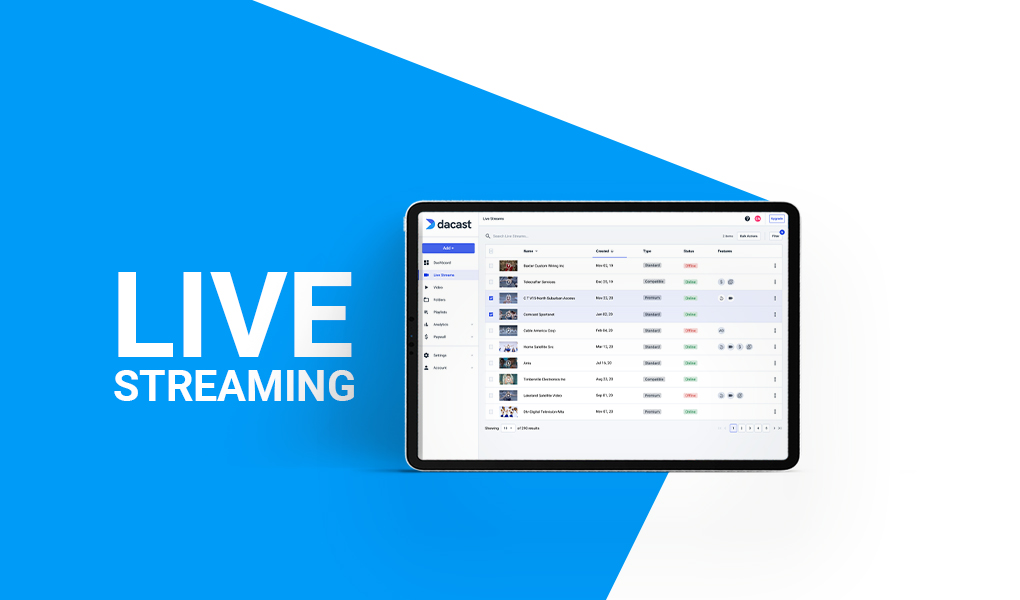 Dacast - Streaming in diretta - Quale codice embed di Dacast devo usare?