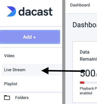 Nueva plataforma Dacast - Introducción a la retransmisión en directo - Configuración