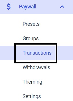 Dacast Paywall Moedas - Transacções