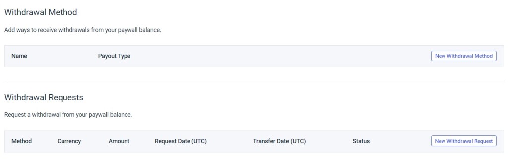 Dacast Paywall Currencies - Withdrawal Methods