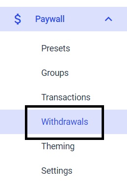 Dacast Paywall Devises - Retraits