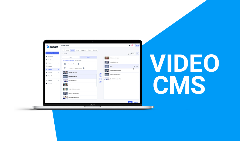 Video Hosting and Content Management (CMS)