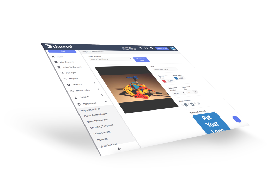 dacast white label video player