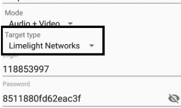 Retransmisión de vídeo en directo - Larix Mobile Broadcaster - limelight networks setup