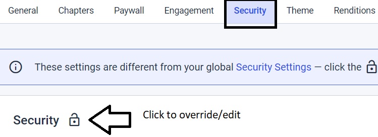 Restrição geográfica Dacast - Padlock Security