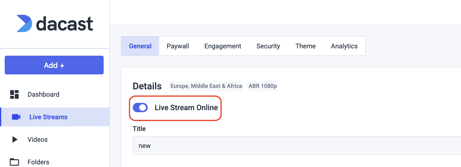 Video Stream Icon Line. Isolated Symbol on Online Education Topic