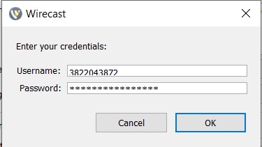 Dacast - Comment diffuser en direct avec Wirecast - RTMP Server Enter Credentials