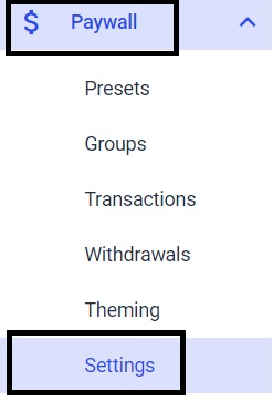 Plate-forme Dacast - Paywall <encoded_tag_closed /> Paramètres