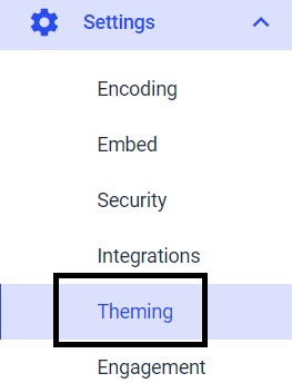 Reproductor personalizable Dacast - Tematización