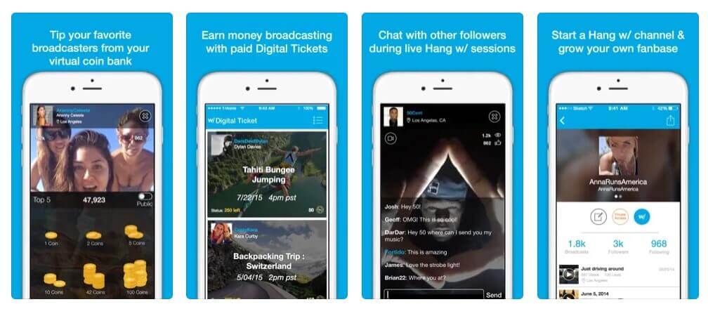 hang w live streaming app