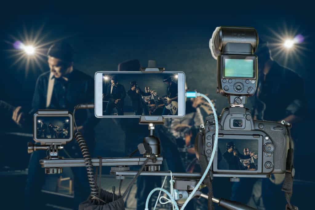équipement de caméra pour la diffusion en direct