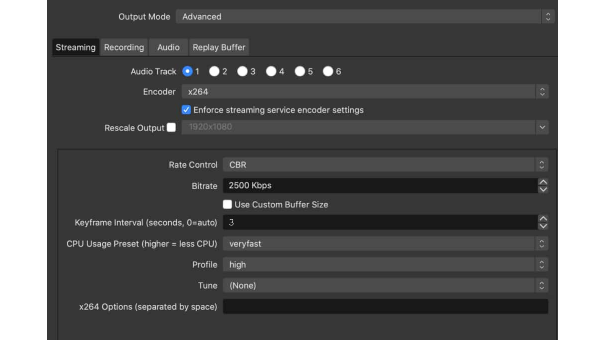 OBS Studio Advanced Settings