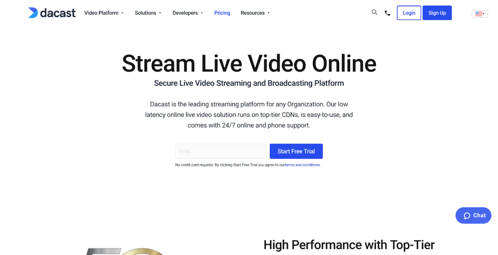 dacast low latency streaming